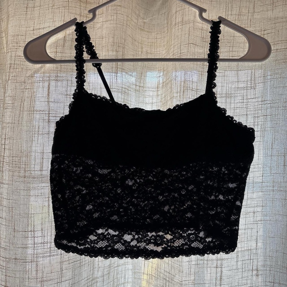 Aerie Black Lace Camisole Top